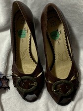 Caprice Brown Leather Peep