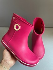 womens Crocs Jaunt Shorty pink wellies rain boots W7 uk 5 eur 37-38