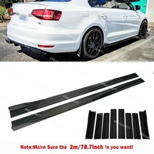 For Audi A3 A4 S3 S4 A6 A5 78.7INCH Side Skirts Extension Rocker Panel Splitter
