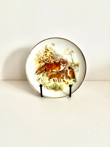 Foxes collector plate - foxes", from