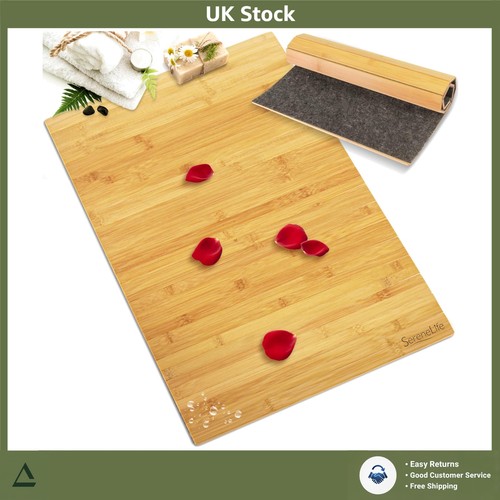 Stylish bamboo bath - mat, non