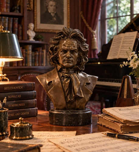 Bronze bust beethoven - bronze, of