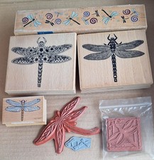 Highly detail art rubber stamps  Dragonfly  themed