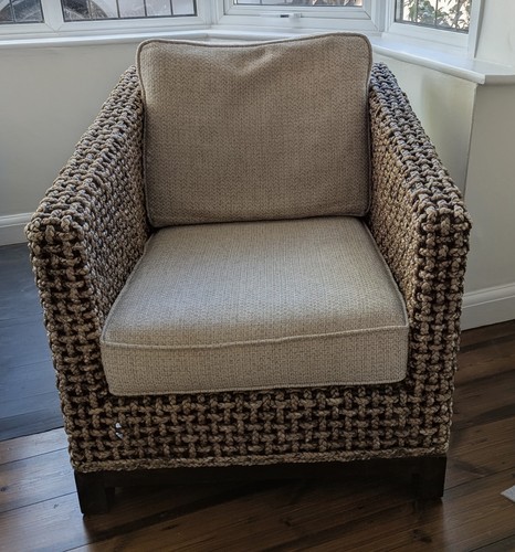 Woven weave armchair accent - weave,