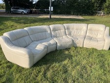 Dfs White Leather Corner Sofa Linge Roset Style 5 Seater