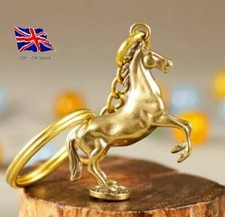 Solid Brass Horse Keychain