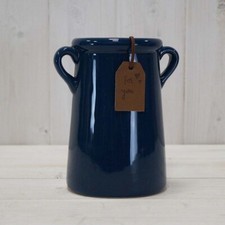 14cm Blue Ceramic Pot with