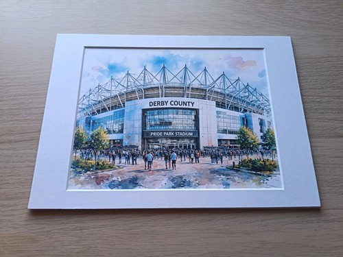 Derby county watercolour - county,