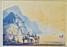 Antique watercolour painting
