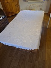 Large Round Damask Tablecloth Offwhite Colour
