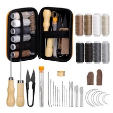 Leather Stitching Tool Awl Needle Thread Canvas Sewing Patching Home DIY Craft