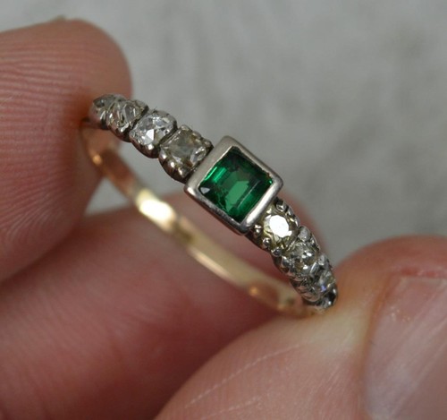 Rare georgian emerald and - georgian,