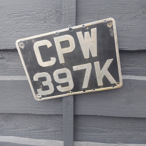Vintage number plates