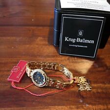 Superb Krug Baumen Charlestown Diamond Watch Gold Plated And Diamond. No 1335