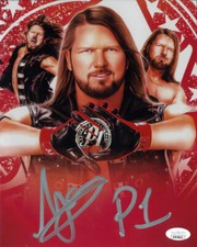Official Highspots - AJ Styles "P1 Gloves Red" Hand Signed 8x10 *Inc COA*