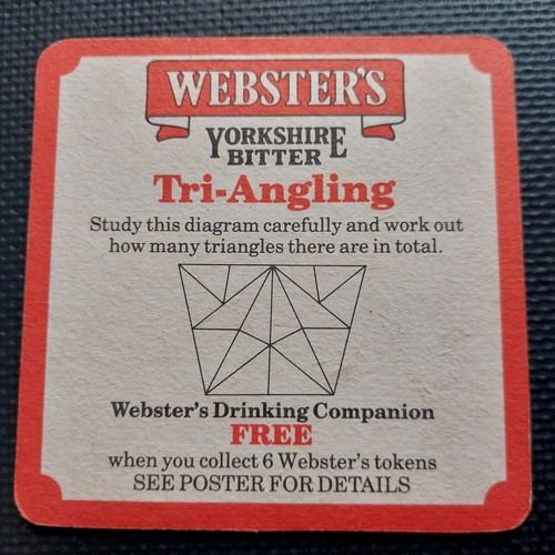 Websters beer mat cat - mat., no