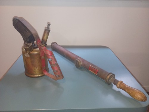 Vintage brass paraffin - vintage, blow