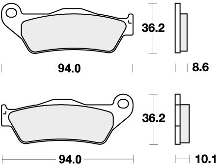 Sbs brake pads rear - sbs, bmw