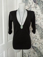 Unusual Low Cut Black Knitted