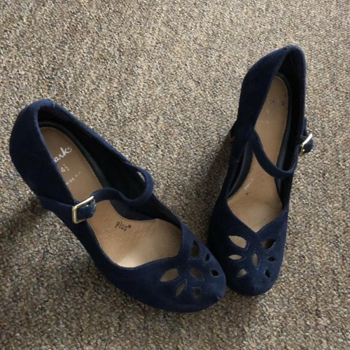 Clarks ladies wide blue - ladies,