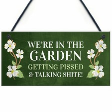 Funny Garden Sign Hanging Wall