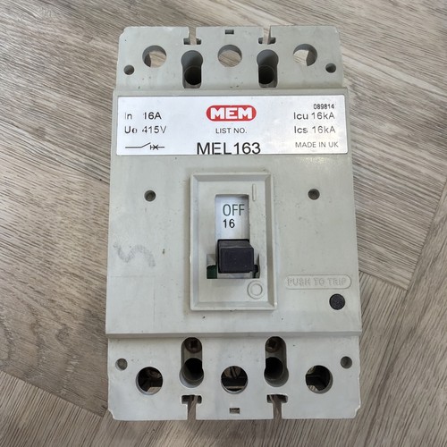 Mem mccb amp triple pole - 16,