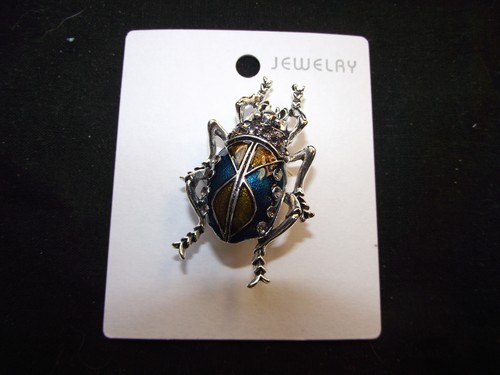 Beetle insect brooch pin - beetle,