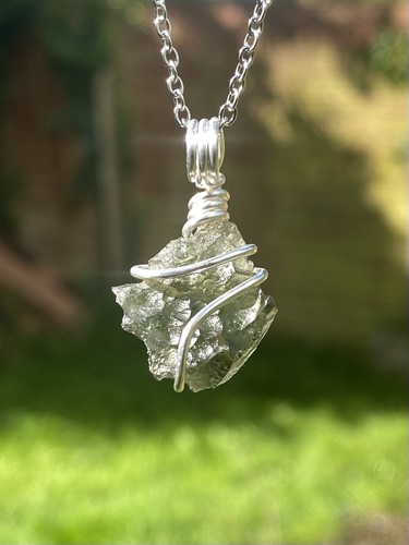 Genuine moldavite pendant
