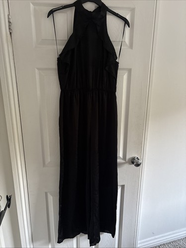 Zara black satin sheer - satin, wide