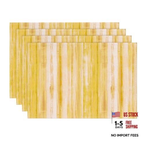 Watercolor striped placemats - watercolor,