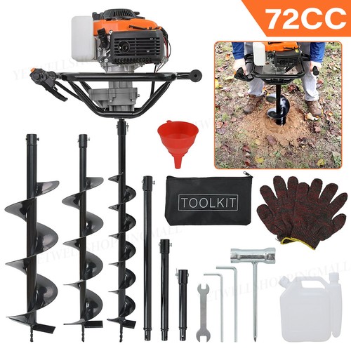 72cc petrol earth auger - earth,