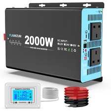 4000W Pure Sine Wave Power Inverter 2000W Converter 12V to 240V USB Truck Remote