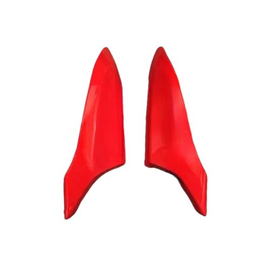 Red front tank side panel - front,