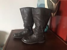 Trippen Brown Leather Long Lace Boots 38 5 Perfect