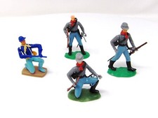 Vintage Elastolin Swoppet Style ACW Toy Soldiers + 7th Cavalry figure VGC
