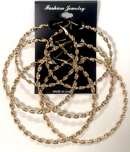 Hoops earrings twisted - earrings,