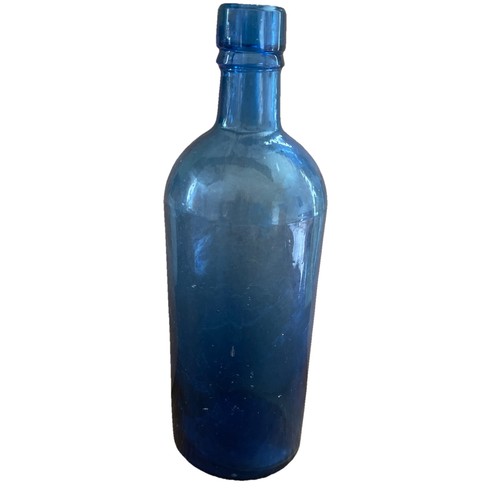 Vintage colbalt blue bottle - colbalt,