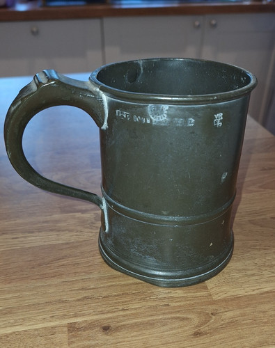 Victorian pewter pint - pewter,