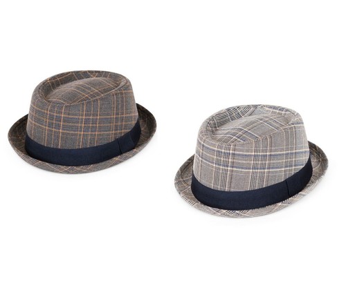 Pork pie hat - pie, grey