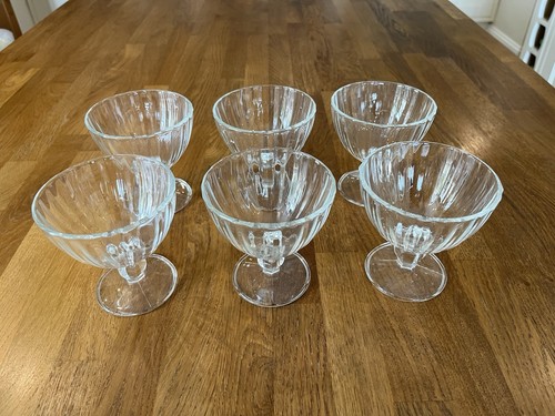 Six glass dessert serving - glass,