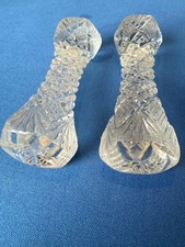 Pair of Vintage Cut Glass