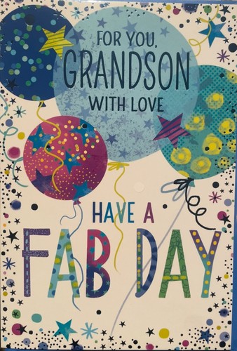 Adult grandson birthday card - adult, /