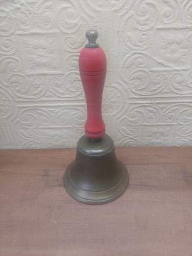 Vintage brass hand held bell - vintage,