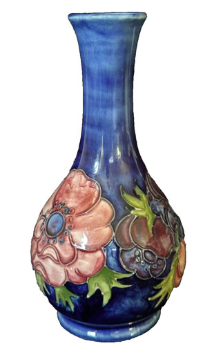 Moorcroft anemone flowers vase - moorcroft,