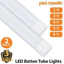 LED Batten Tube Light 1FT 2FT 4FT 5FT 6FT Ultra Slim Wall/Ceiling Lamp 2 Pack