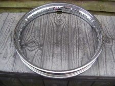 Central Wheels Chrome Wheel Rim WM3x18" 36 Hole Made In England New Old Stock