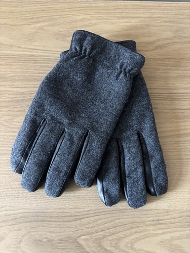 Grey herringbone wool - grey,