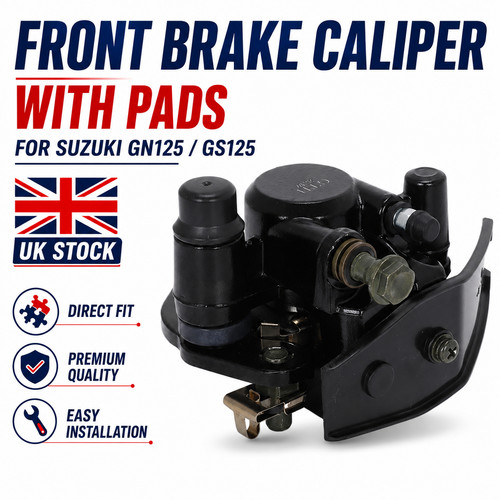 Front brake caliper - with, pads