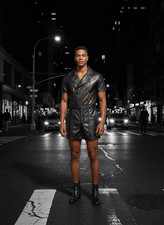 Men's Gay Leather Suit Genuine