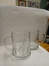 2x Dema Tudor Pint Glass Mug Beer Tankard England Traditional Pub Vintage 
